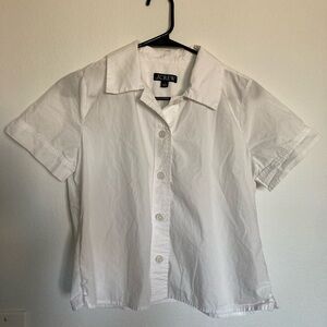 J. Crew White Button Up Blouse Size 2
